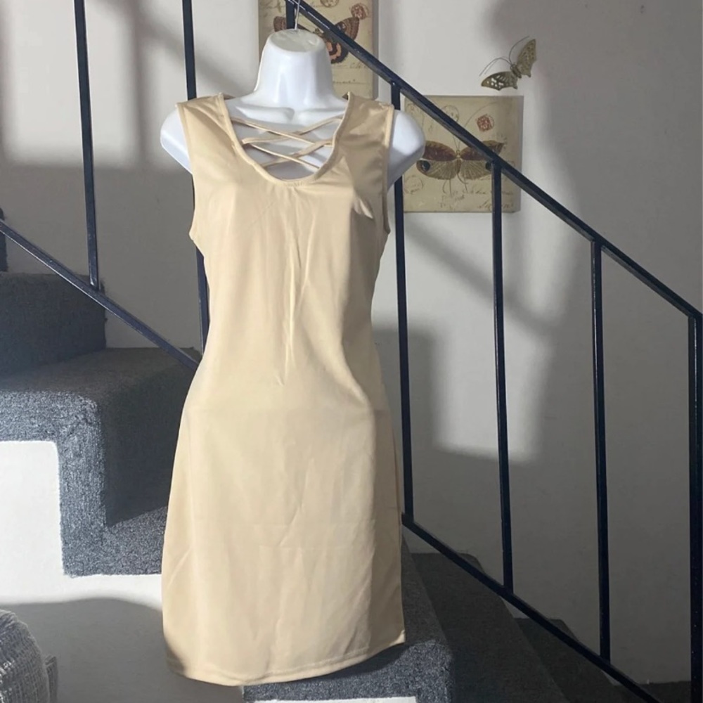 TAN BODYCON DRESS